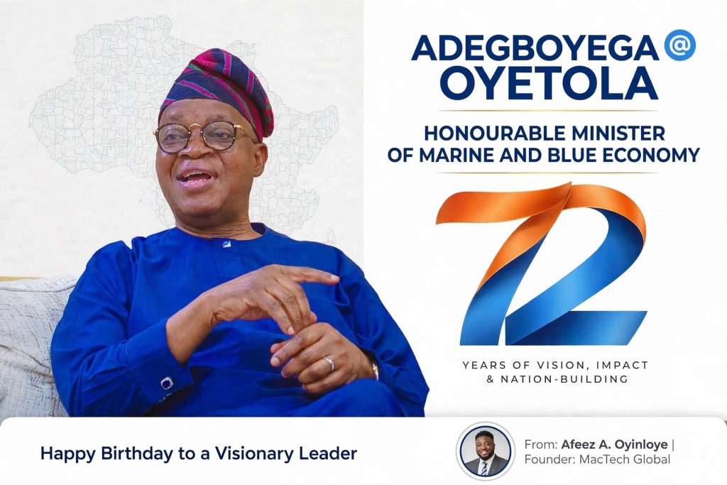 OYETOLA AT 72: CELEBRATING LEADERSHIP, MENTORSHIP AND A LEGACY OF INCLUSION